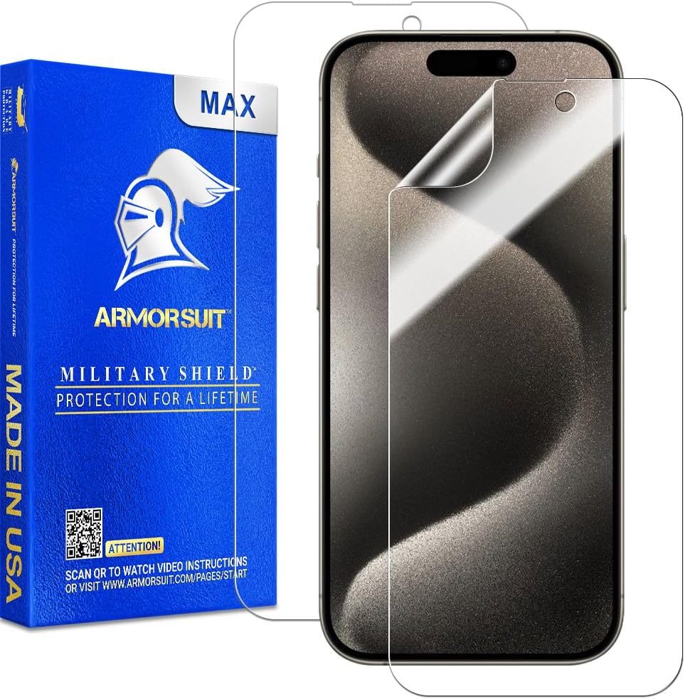 ArmorSuit MilitaryShield Full Body Skin Film + Screen Protector Designed  for iPhone 13 Pro Max [6.7 Display] HD Clear Film