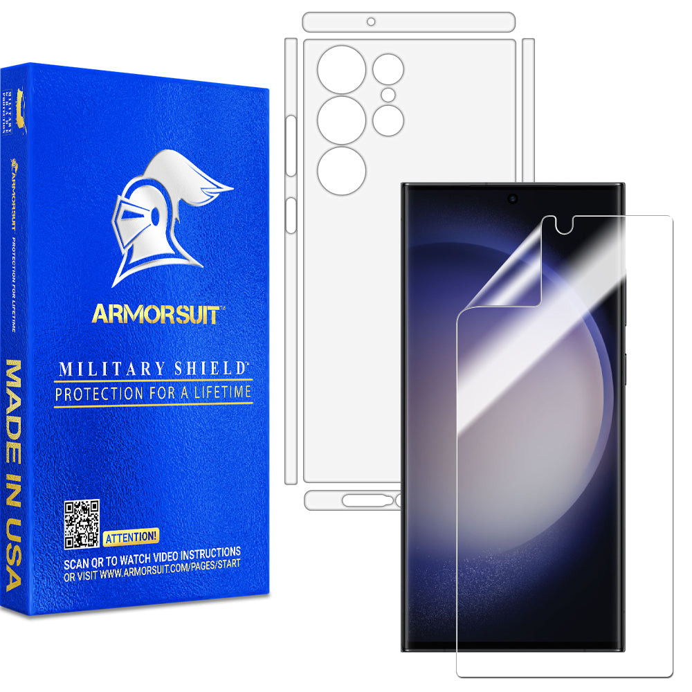 Olixar Front and Back Film Screen Protectors - For Samsung S23 Ultra