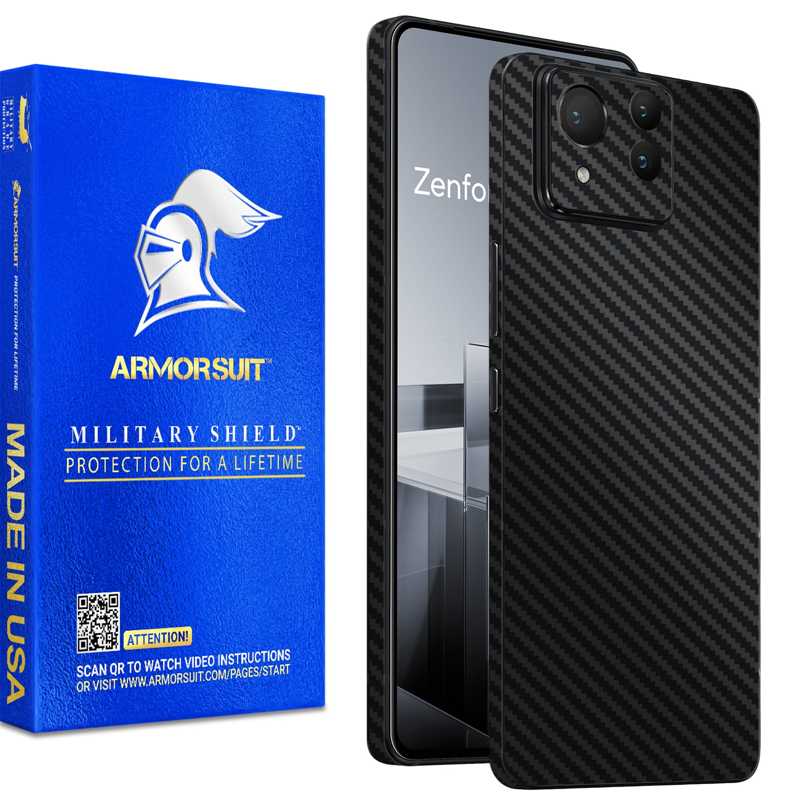 [2 Pack] Armorsuit MilitaryShield  Vinyl Skin Wrap for ASUS Zenfone Ultra 11 (2024)