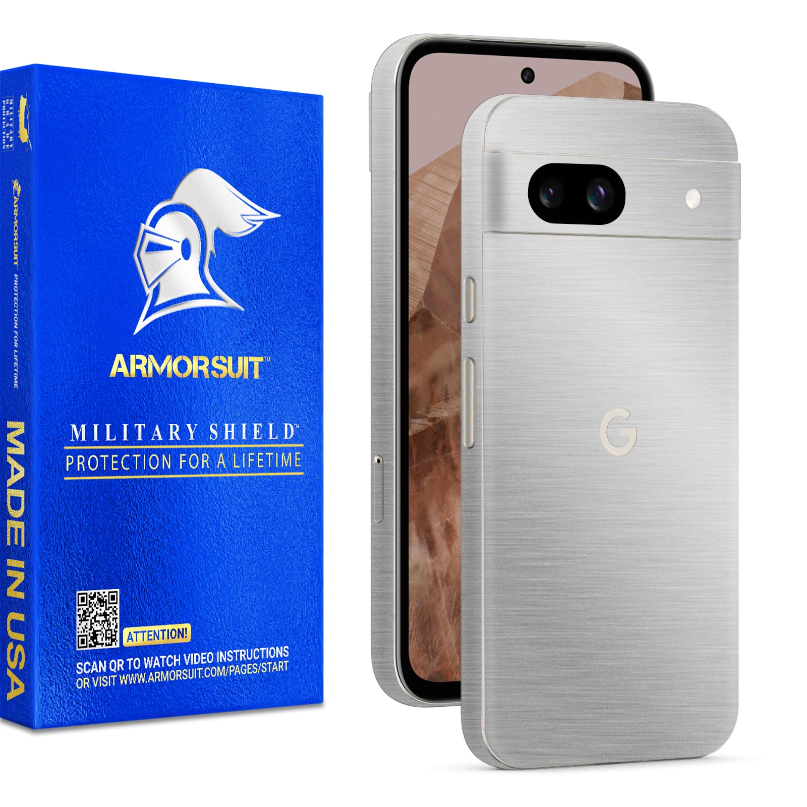 [2 Pack] Armorsuit MilitaryShield Vinyl Skin Wrap for Google Pixel 8a