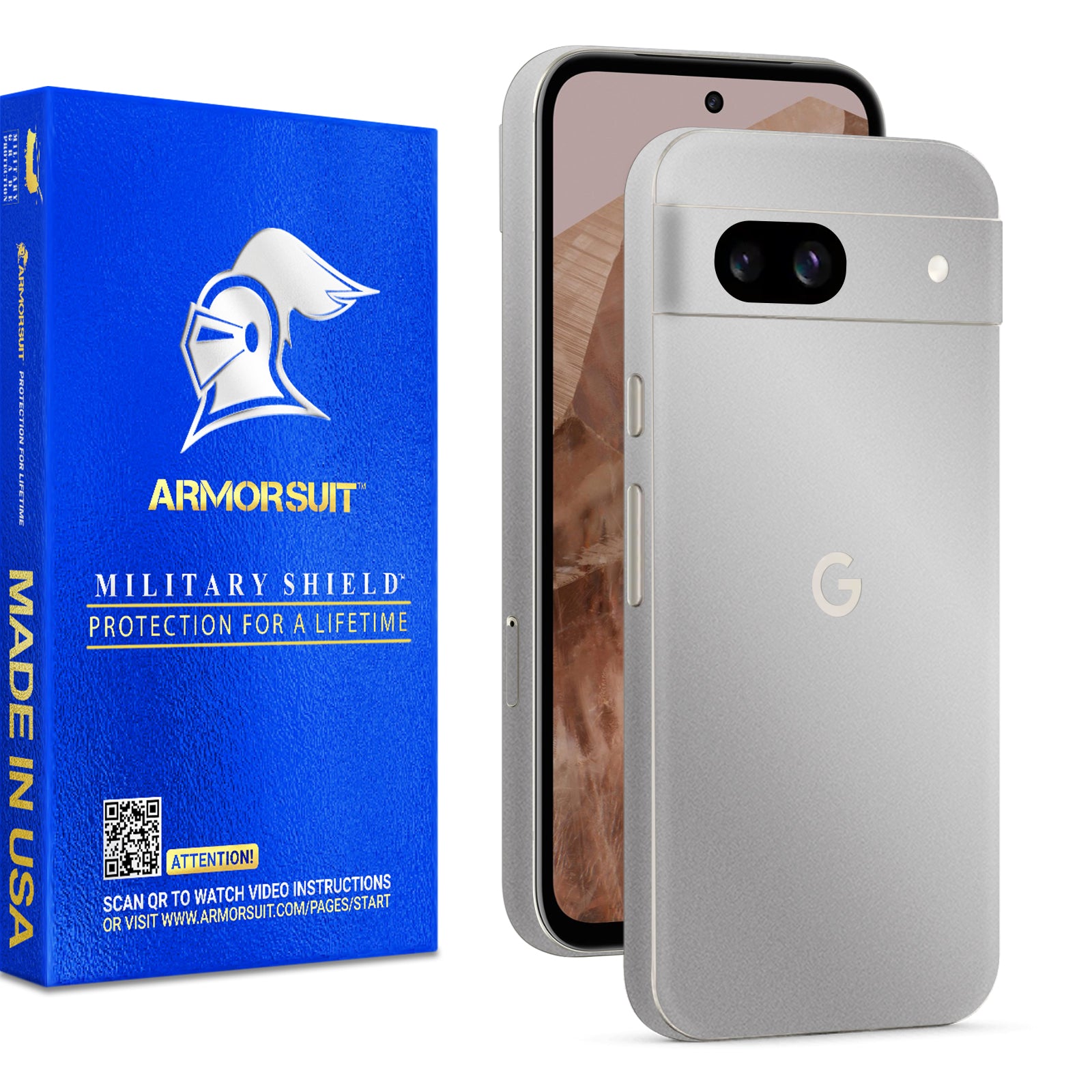 [2 Pack] Armorsuit MilitaryShield Vinyl Skin Wrap for Google Pixel 8a