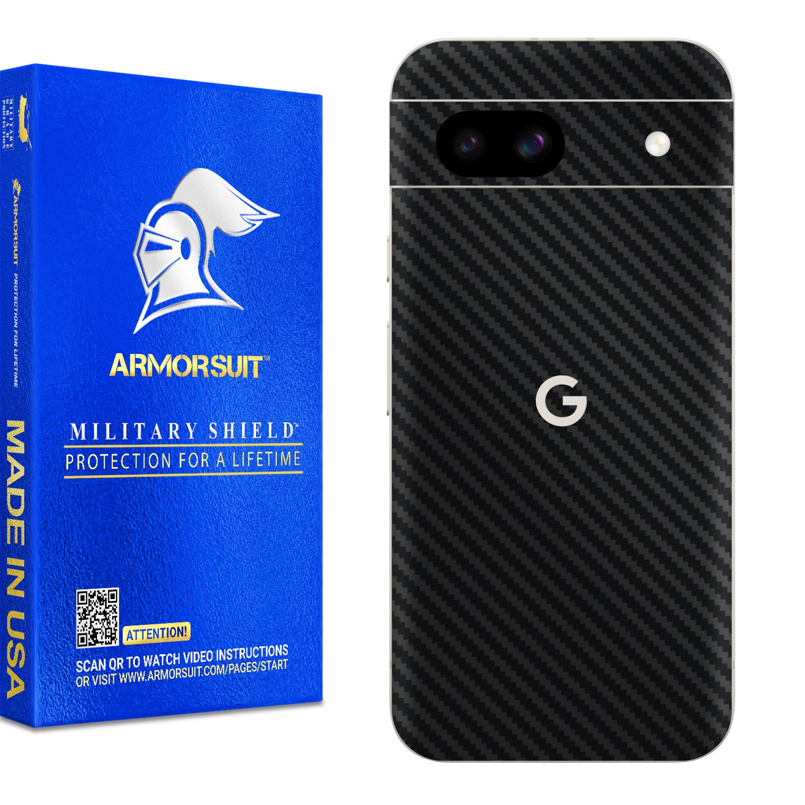 [2 Pack] Armorsuit MilitaryShield Vinyl Skin Wrap for Google Pixel 8a