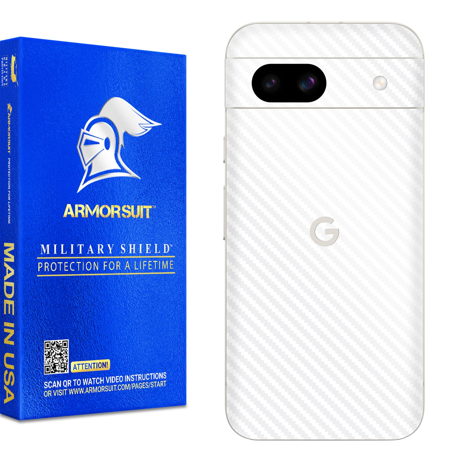 [2 Pack] Armorsuit MilitaryShield Vinyl Skin Wrap for Google Pixel 8a