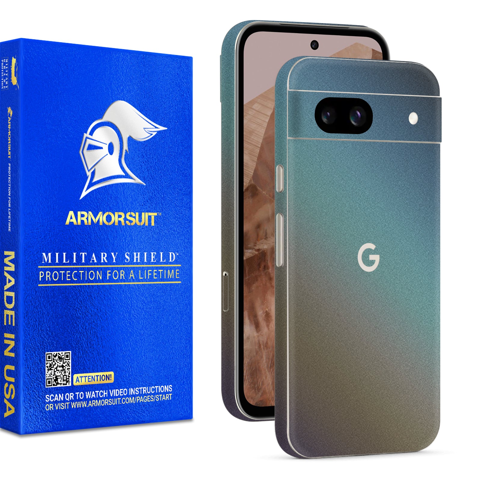 [2 Pack] Armorsuit MilitaryShield Vinyl Skin Wrap for Google Pixel 8a