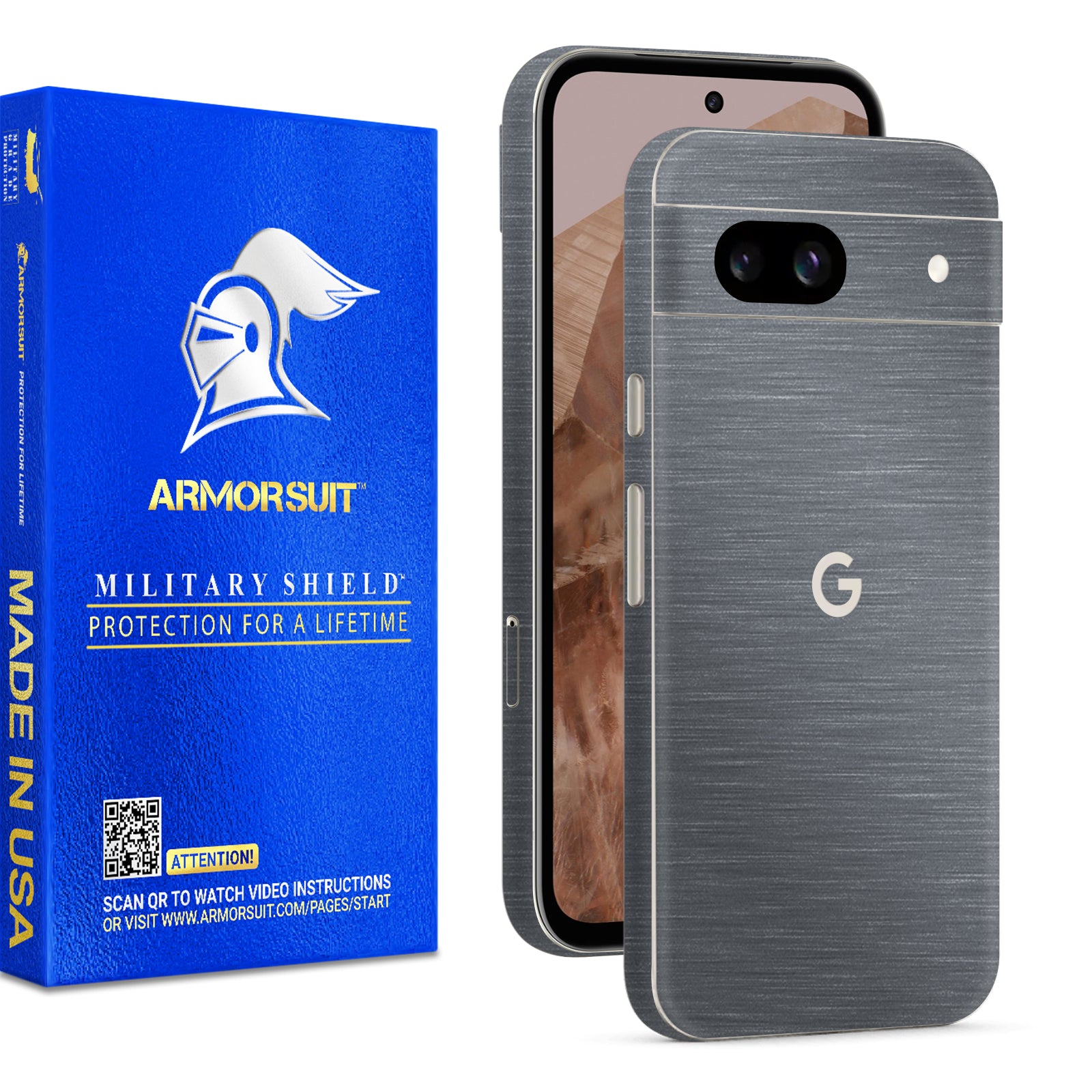 [2 Pack] Armorsuit MilitaryShield Vinyl Skin Wrap for Google Pixel 8a