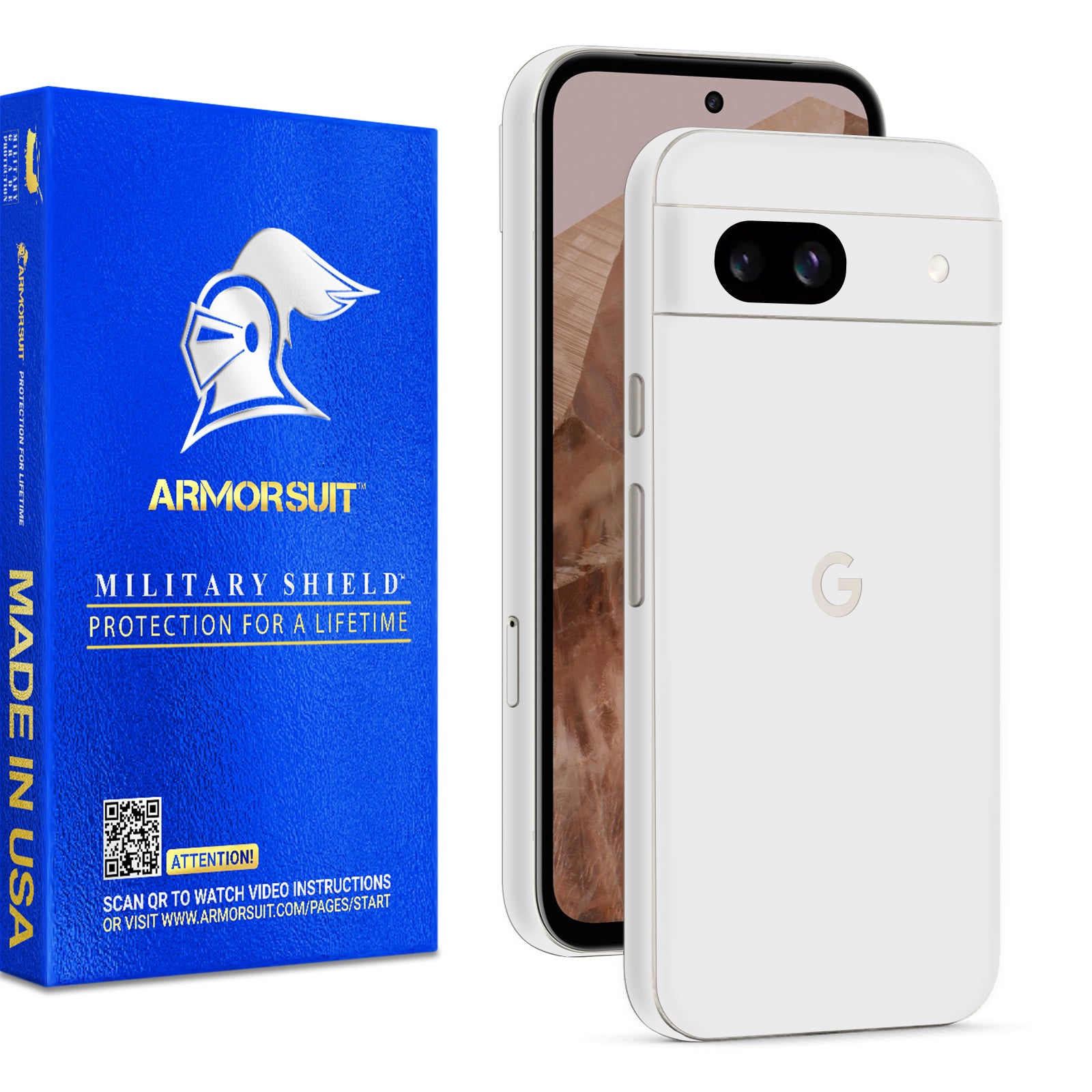 [2 Pack] Armorsuit MilitaryShield Vinyl Skin Wrap for Google Pixel 8a