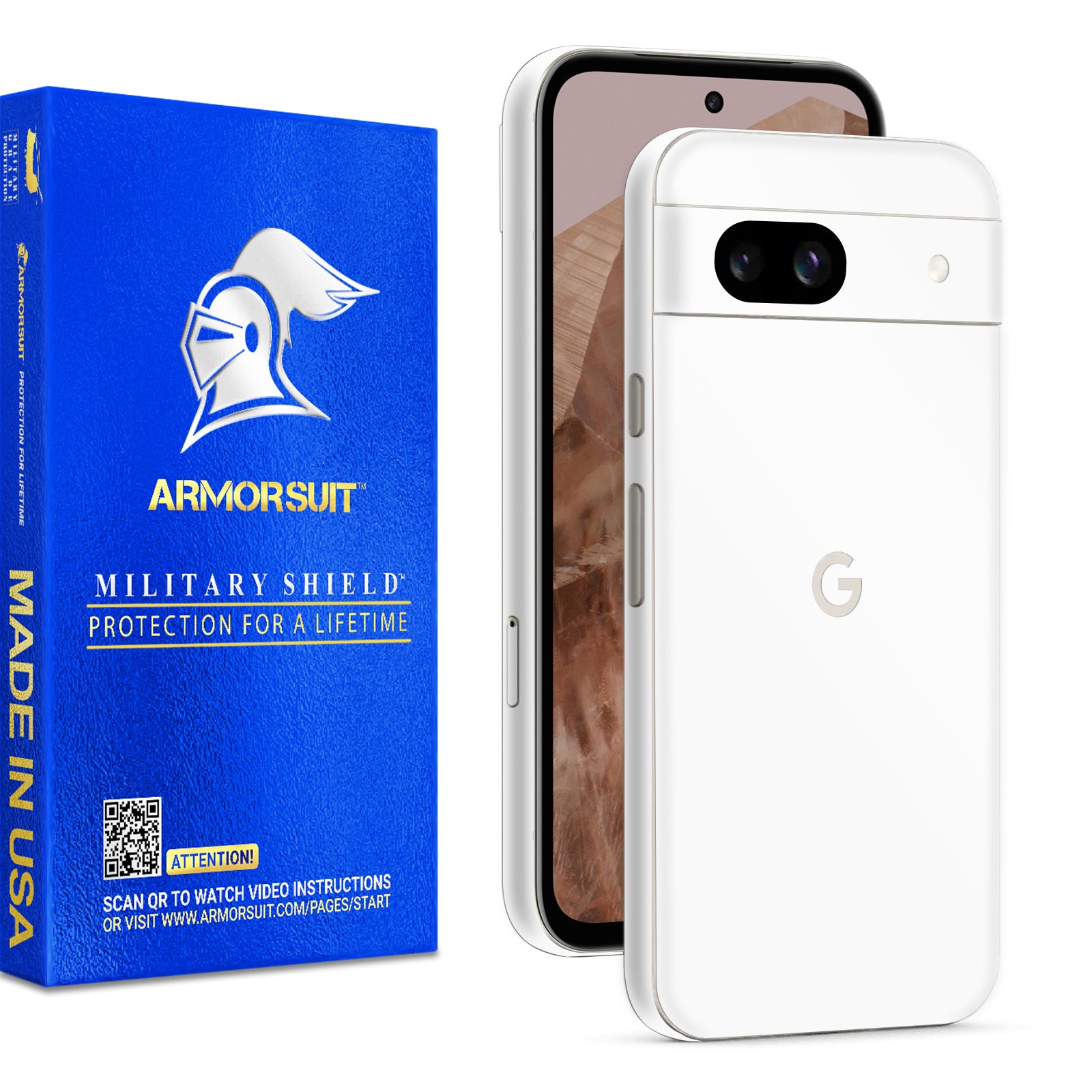 [2 Pack] Armorsuit MilitaryShield Vinyl Skin Wrap for Google Pixel 8a