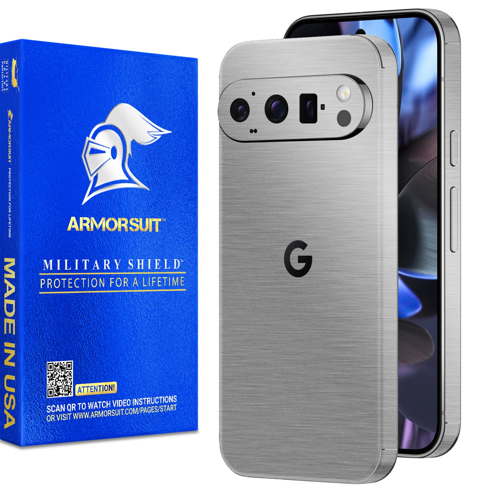 [2 Pack] Armorsuit MilitaryShield Vinyl Skin Wrap Film for Google Pixel 9 Pro XL