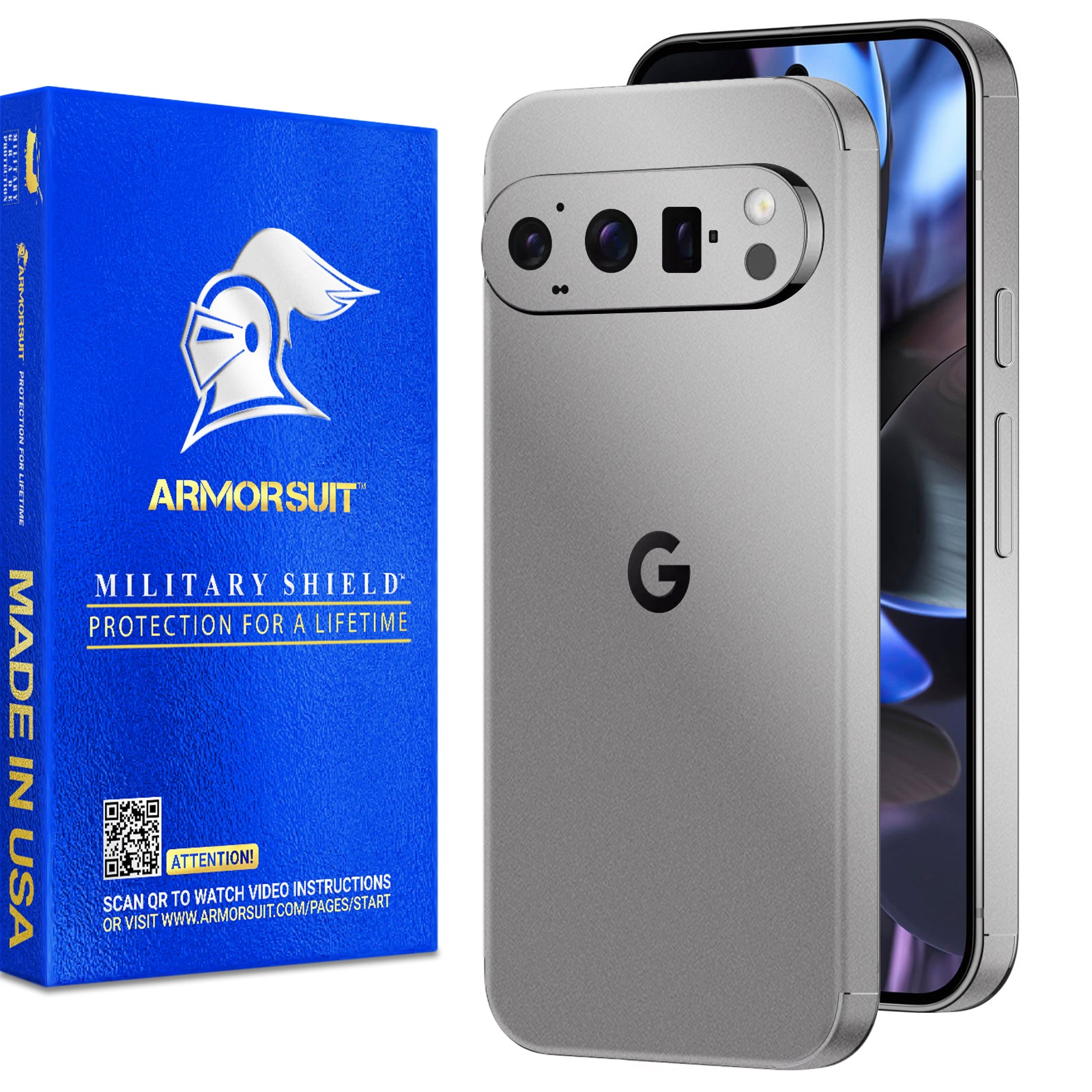 [2 Pack] Armorsuit MilitaryShield Vinyl Skin Wrap Film for Google Pixel 9 Pro XL