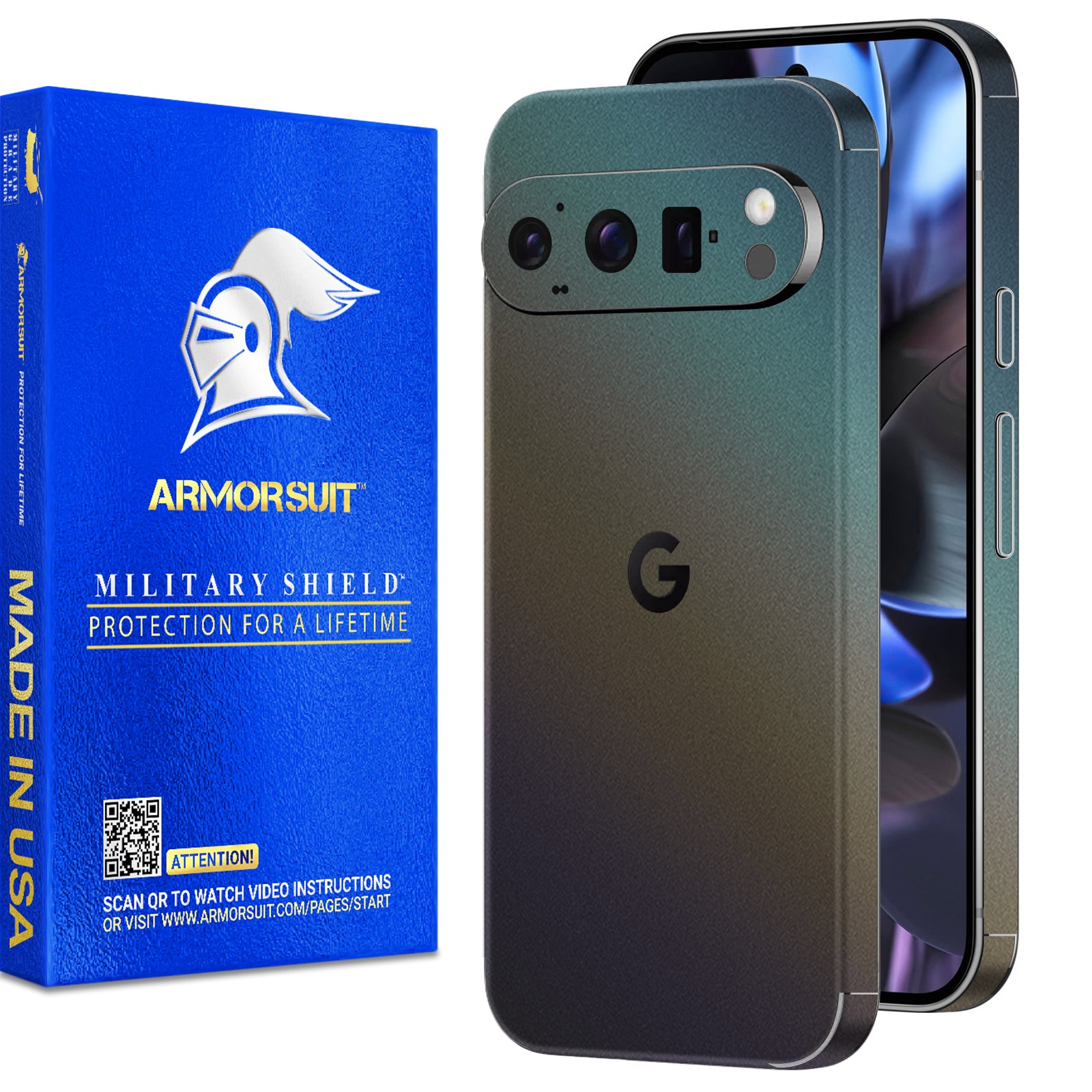 [2 Pack] Armorsuit MilitaryShield Vinyl Skin Wrap Film for Google Pixel 9 Pro XL