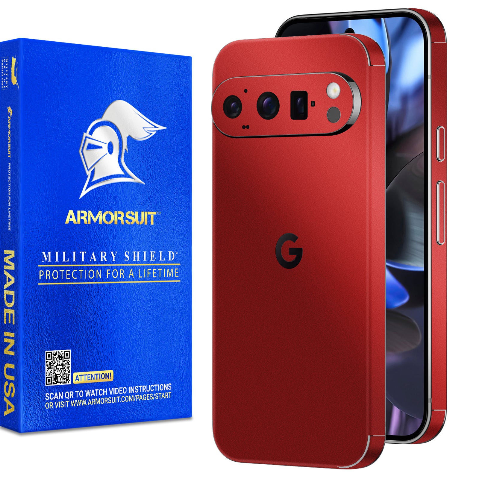 [2 Pack] Armorsuit MilitaryShield Vinyl Skin Wrap Film for Google Pixel 9 Pro XL