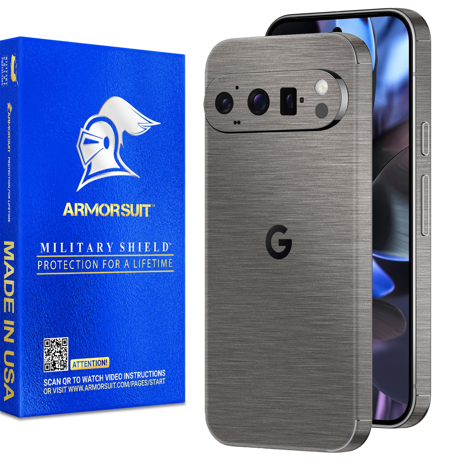 [2 Pack] Armorsuit MilitaryShield Vinyl Skin Wrap Film for Google Pixel 9 Pro XL