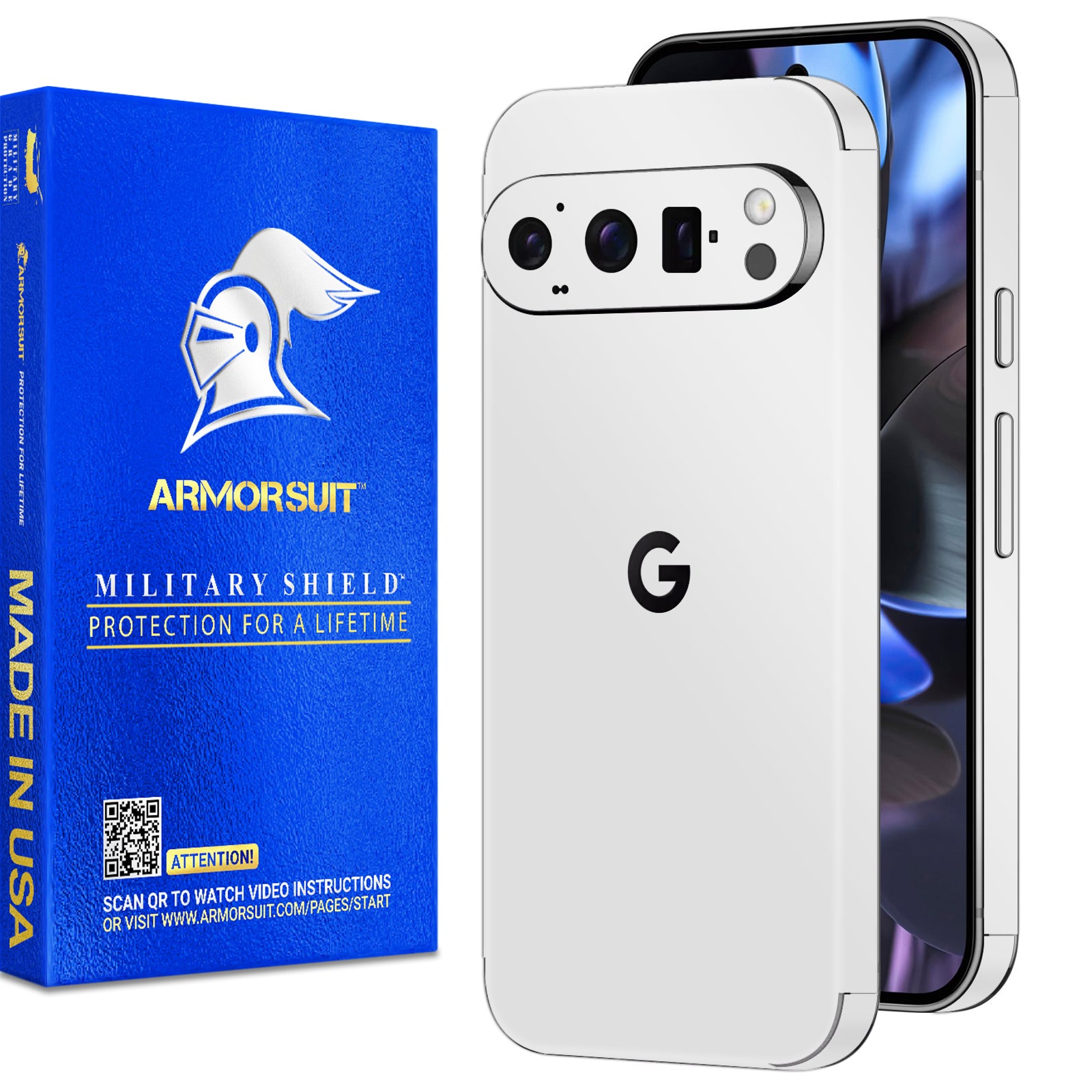 [2 Pack] Armorsuit MilitaryShield Vinyl Skin Wrap Film for Google Pixel 9 Pro XL