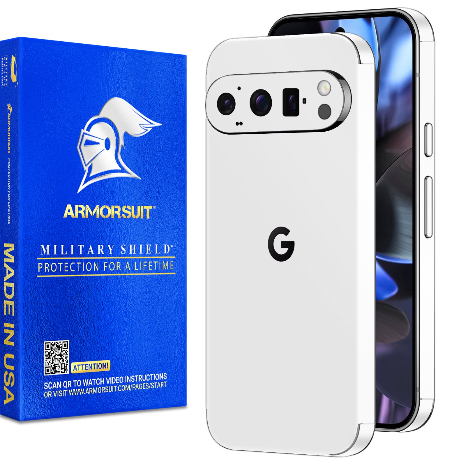 [2 Pack] Armorsuit MilitaryShield Vinyl Skin Wrap Film for Google Pixel 9 Pro XL