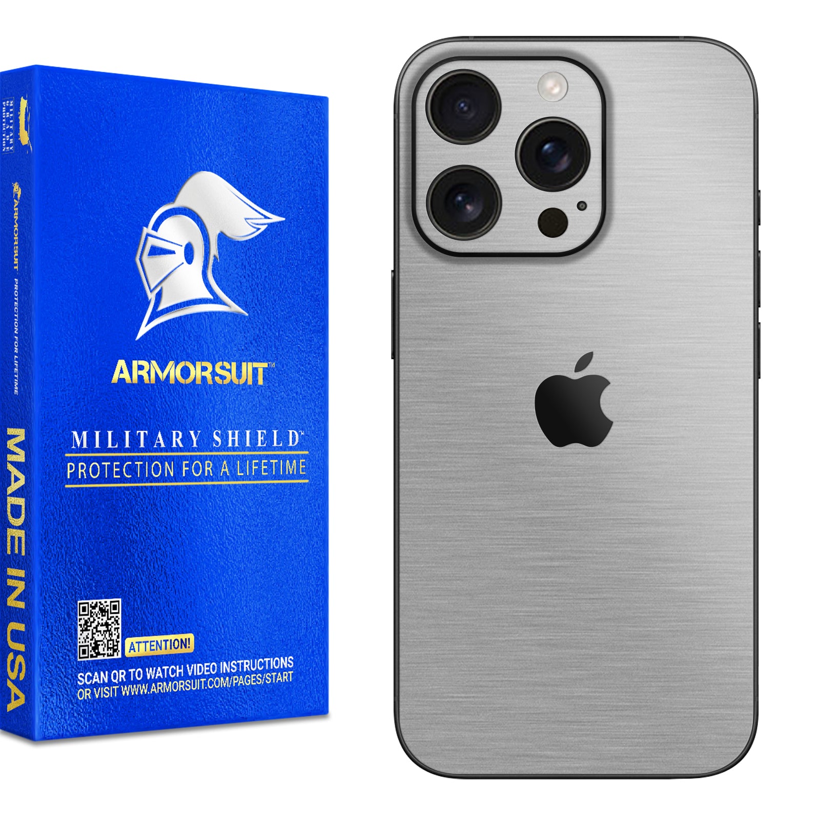 [2 Pack] Armorsuit MilitaryShield Vinyl Skin Wrap Film for iPhone 16 Pro Max