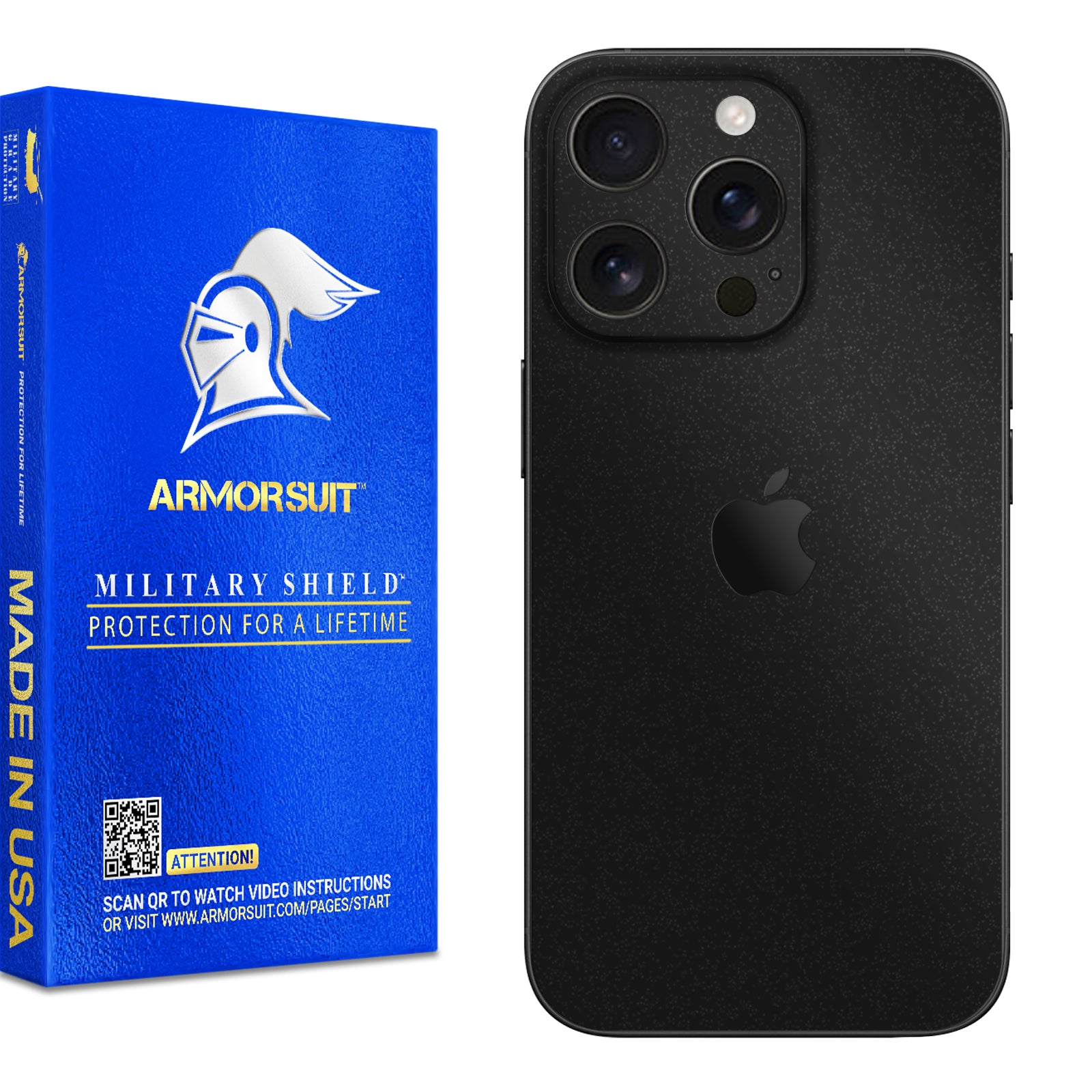 [2 Pack] Armorsuit MilitaryShield Vinyl Skin Wrap Film for iPhone 16 Pro Max