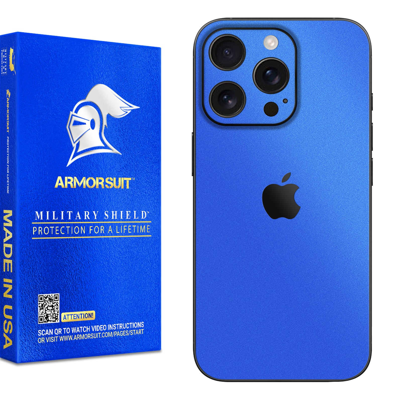 [2 Pack] Armorsuit MilitaryShield Vinyl Skin Wrap Film for iPhone 16 Pro Max