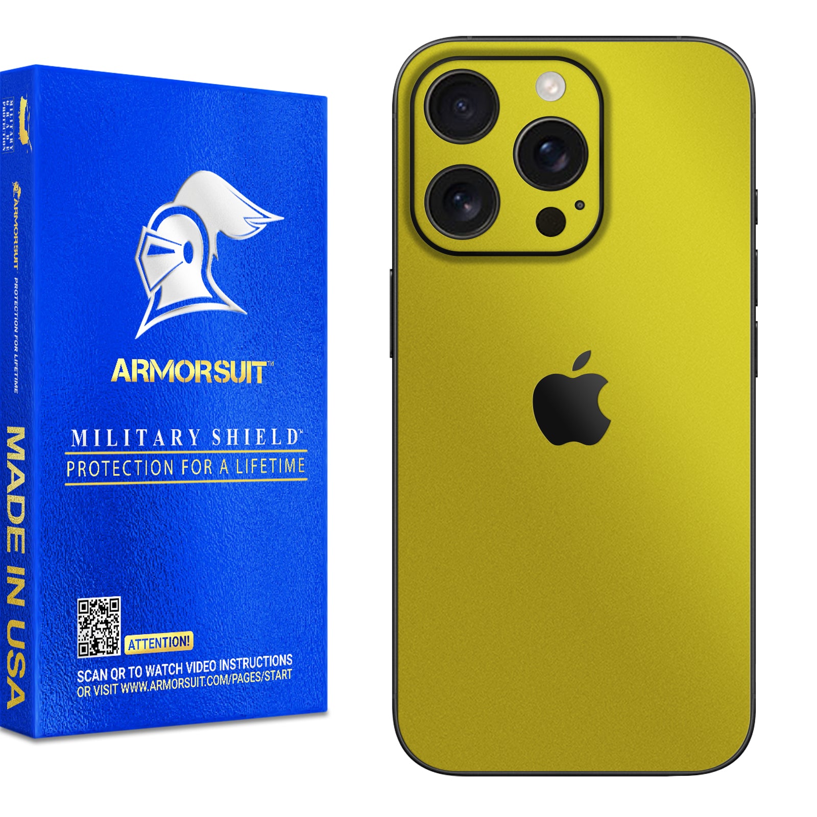 [2 Pack] Armorsuit MilitaryShield Vinyl Skin Wrap Film for iPhone 16 Pro Max