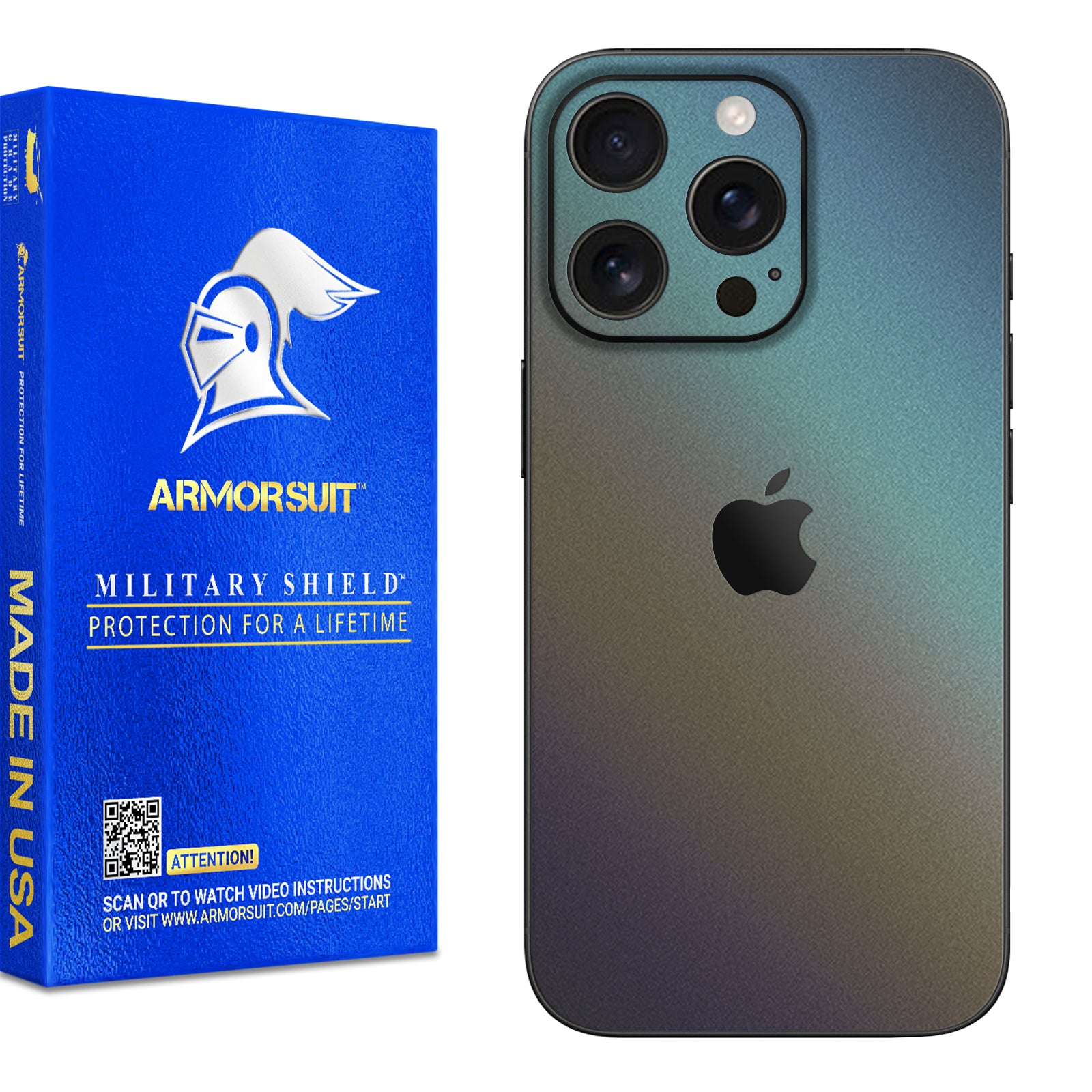 [2 Pack] Armorsuit MilitaryShield Vinyl Skin Wrap Film for iPhone 16 Pro Max