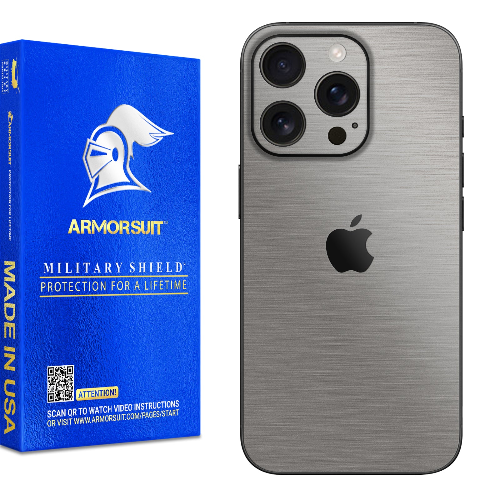 [2 Pack] Armorsuit MilitaryShield Vinyl Skin Wrap Film for iPhone 16 Pro Max