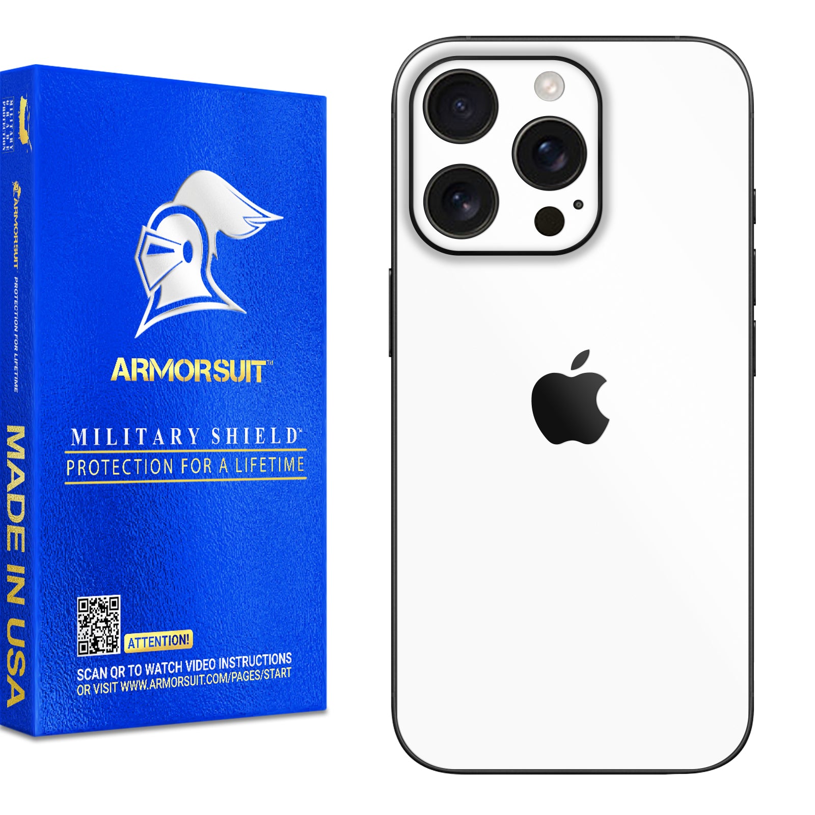 [2 Pack] Armorsuit MilitaryShield Vinyl Skin Wrap Film for iPhone 16 Pro Max