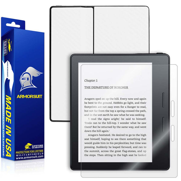(First Generation) Kindle Oasis Screen Protector + White Carbon