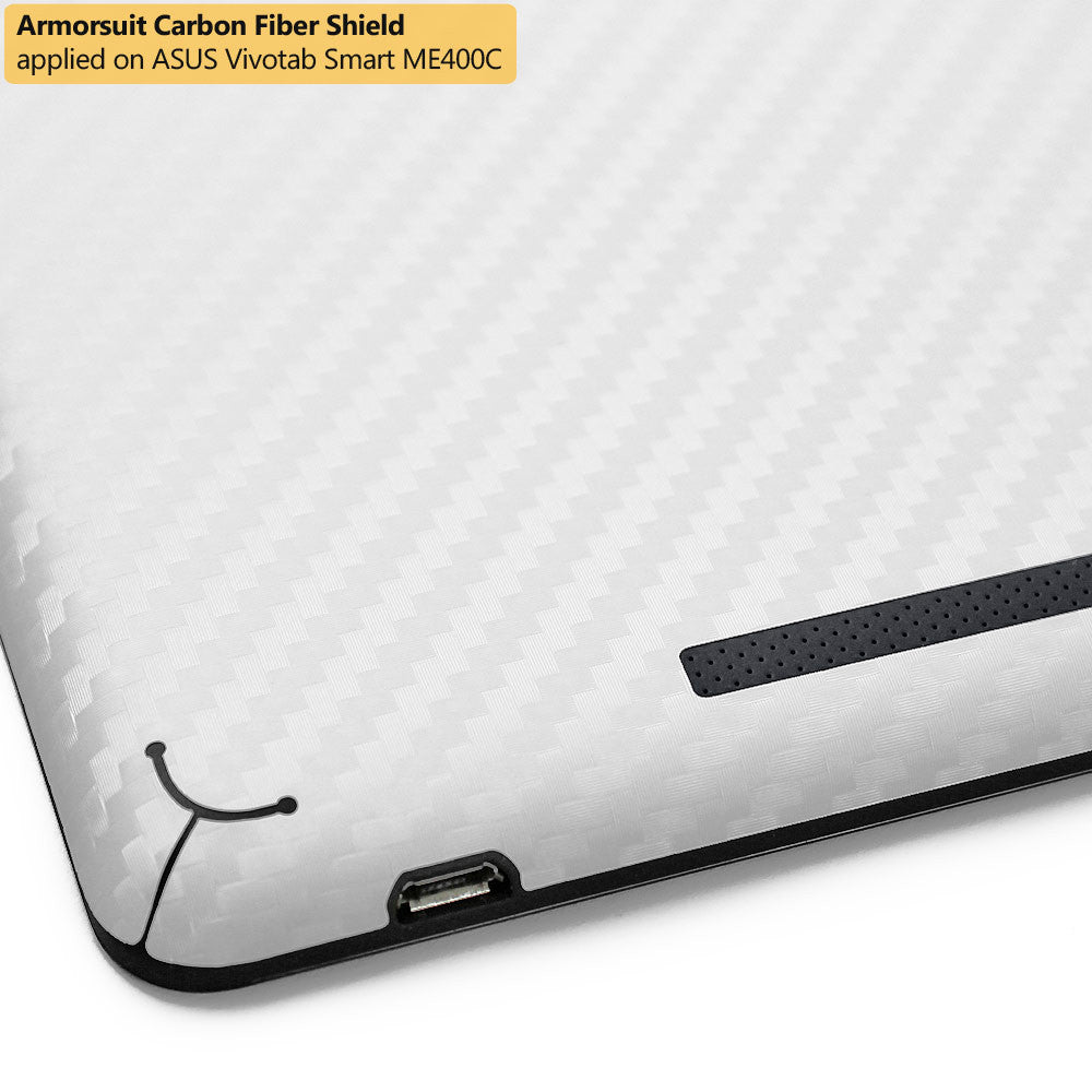 ASUS VivoTab Smart ME400C Screen Protector + White Carbon Fiber