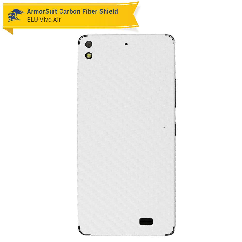 BLU Vivo Air Screen Protector + White Carbon Fiber Skin