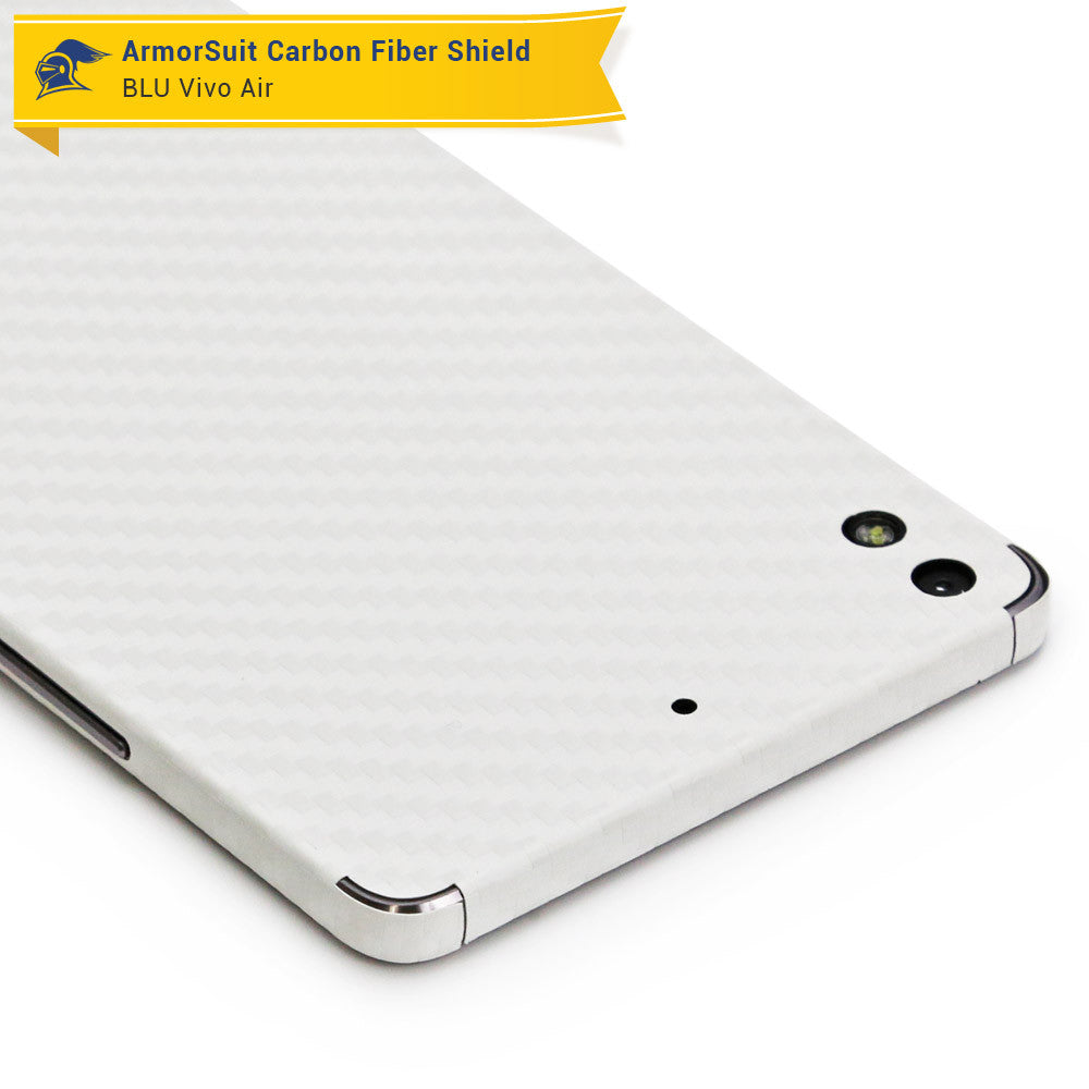 BLU Vivo Air Screen Protector + White Carbon Fiber Skin