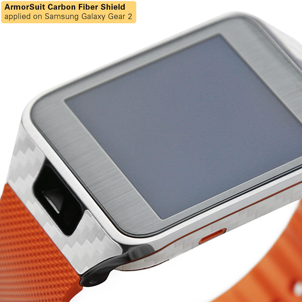 Samsung Galaxy Gear 2 Screen Protector + White Carbon Fiber Film Protector