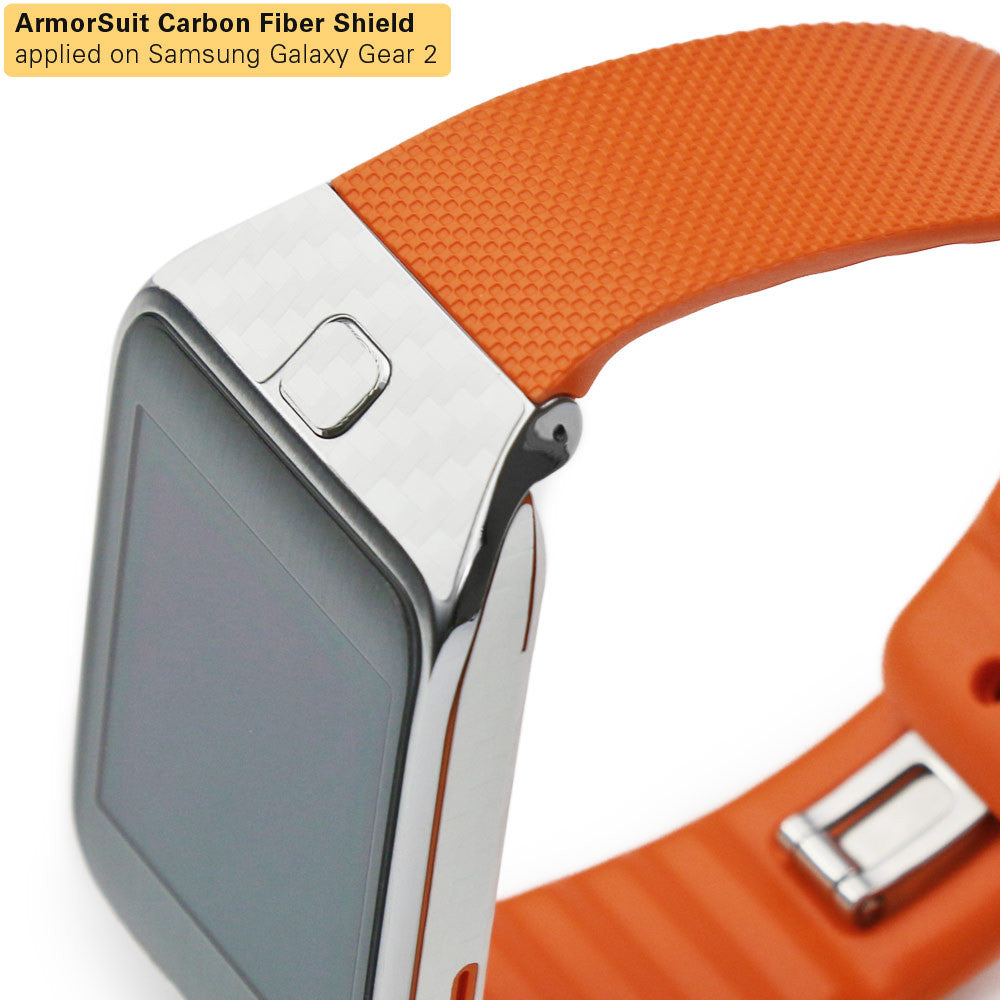 Samsung Galaxy Gear 2 Screen Protector + White Carbon Fiber Film Protector